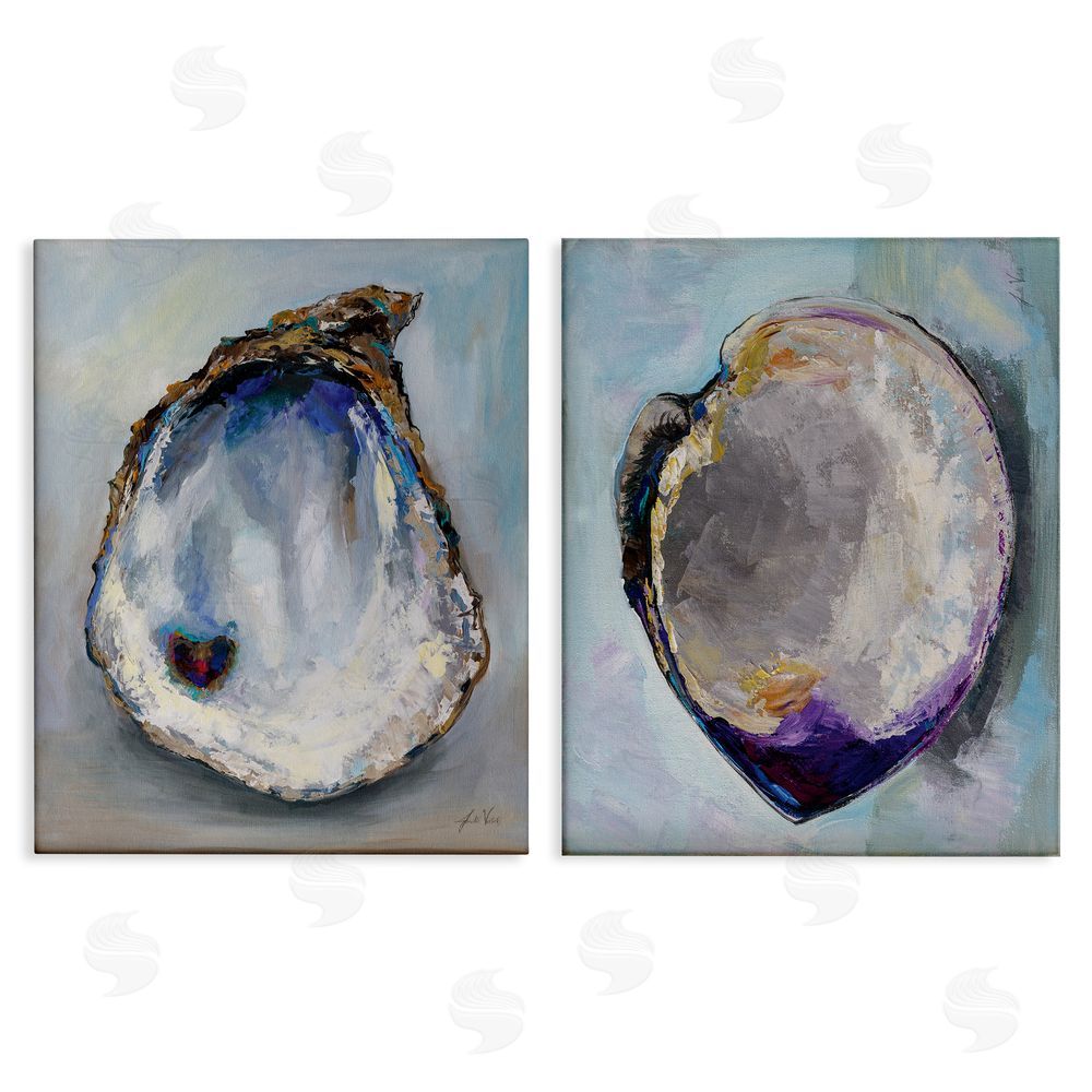 Jeanette Vertentes Open Oyster Clam Shell  Canvas Wall Art Print