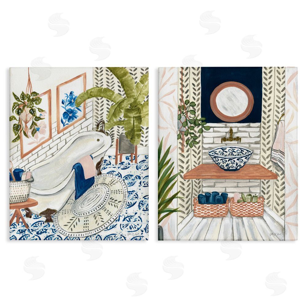 Yvette St. Amant Boho Chic Bathroom Canvas Wall Art Print