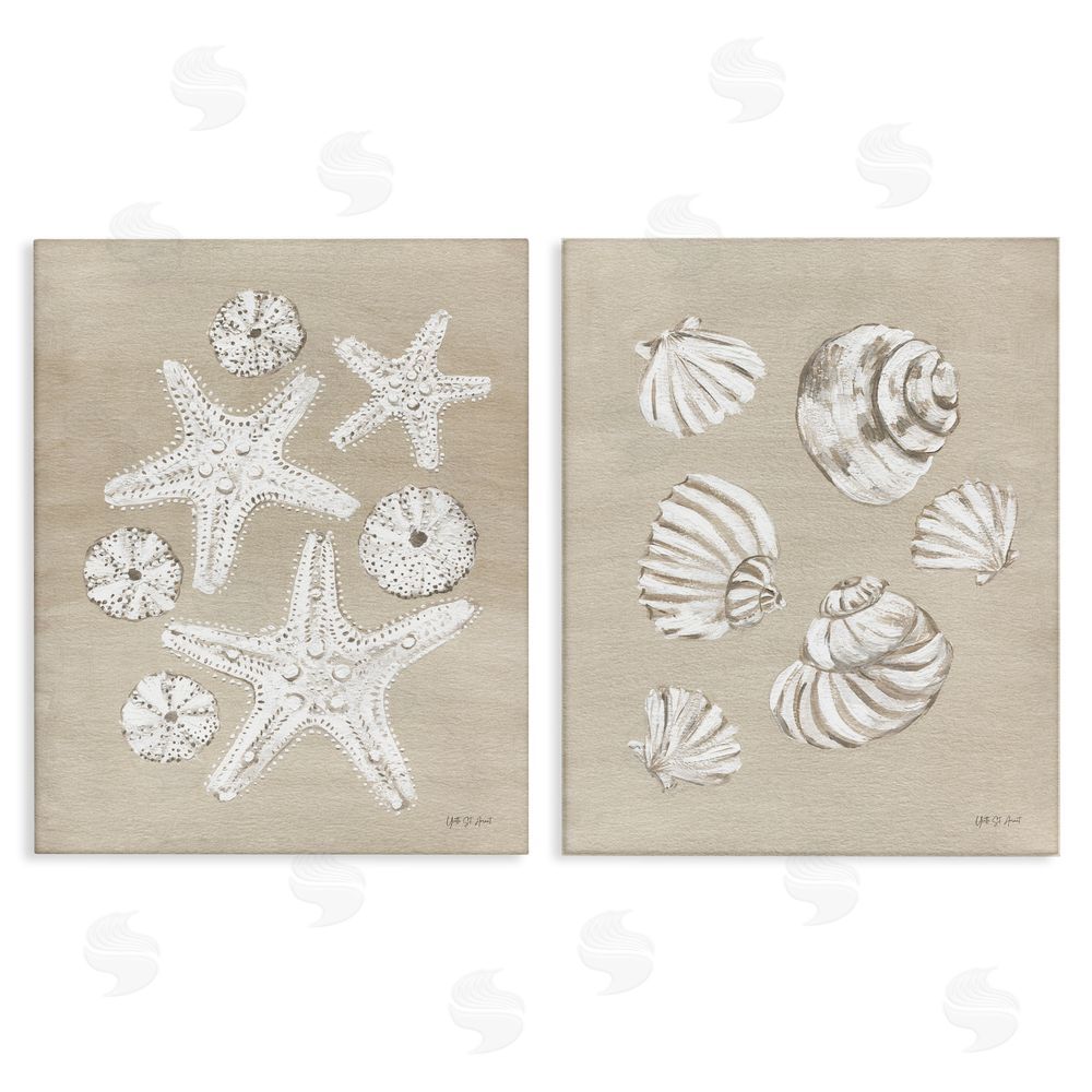 Yvette St. Amant Beach Treasure Starfish Shells Canvas Wall Art Print