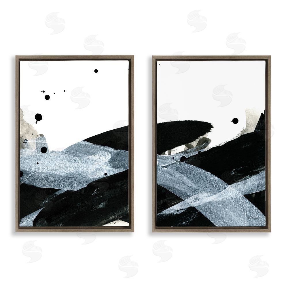 Yvette St. Amant Gradient Movement Abstraction Brown Floating Frame Canvas Wall Art Print