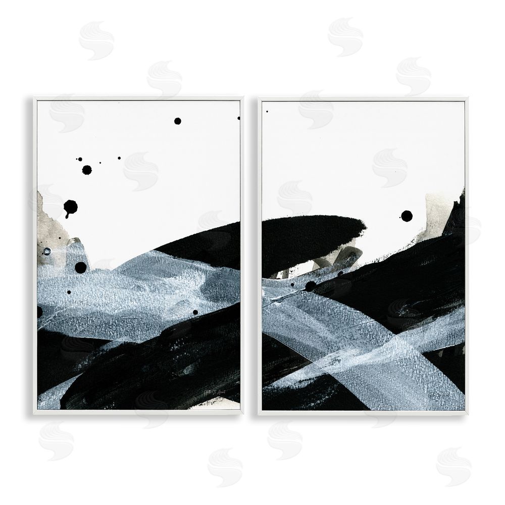 Yvette St. Amant Gradient Movement Abstraction White Framed Giclee Wall Art Print