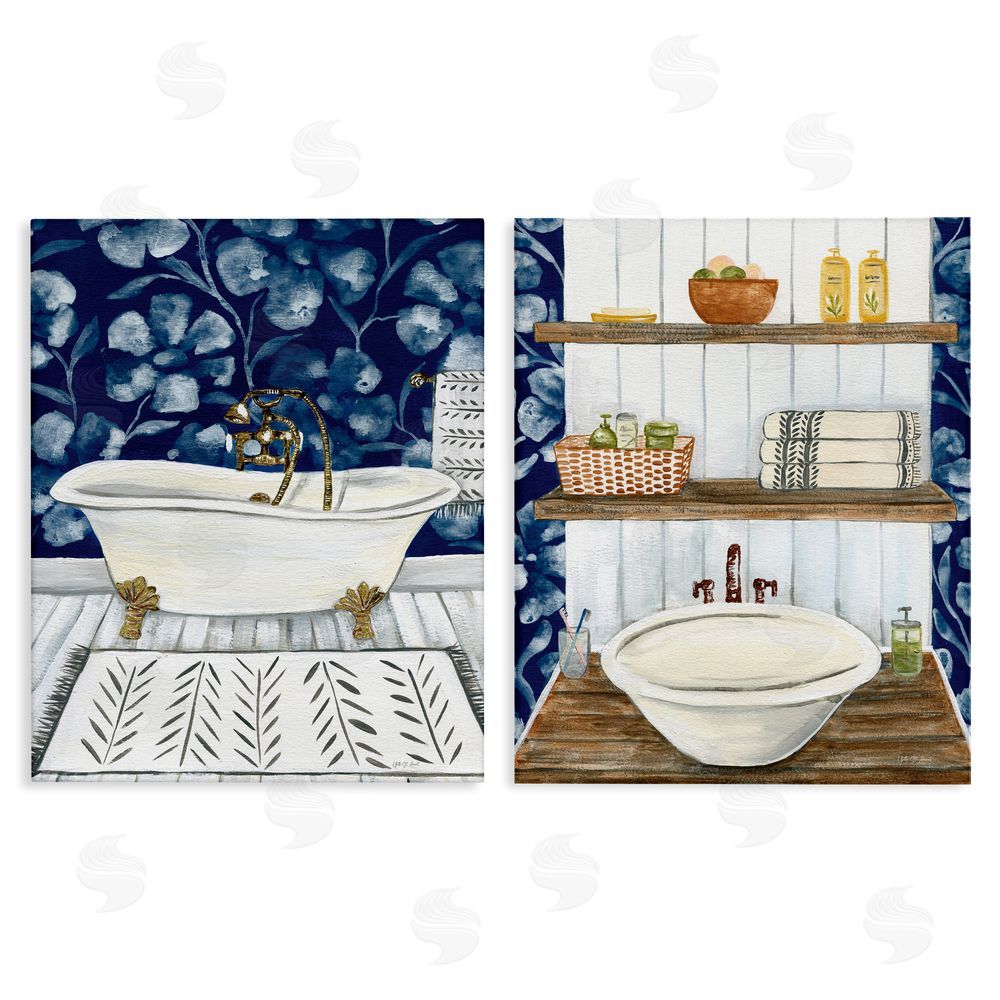 Yvette St. Amant Bold Painted Farmhouse Bathroom  Canvas Wall Art Print