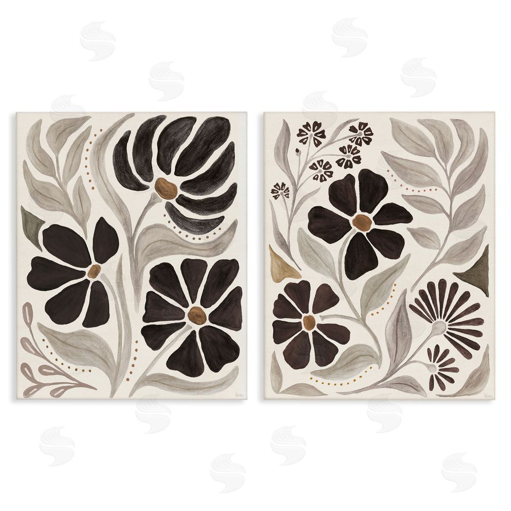 Veronique Charron Modern Neutral Petals  Canvas Wall Art Print