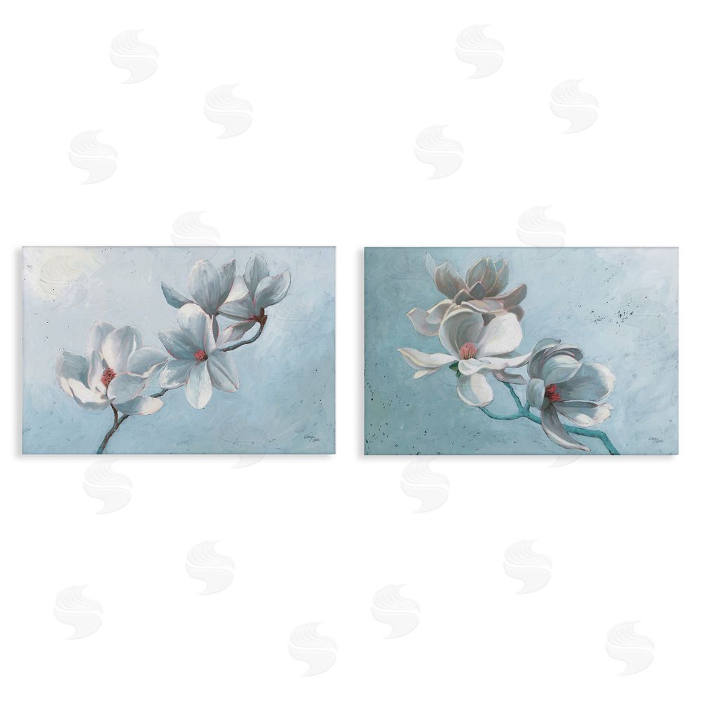 Wellington Studio Single Magnolia Branch Blossoms Canvas Wall Art Print
