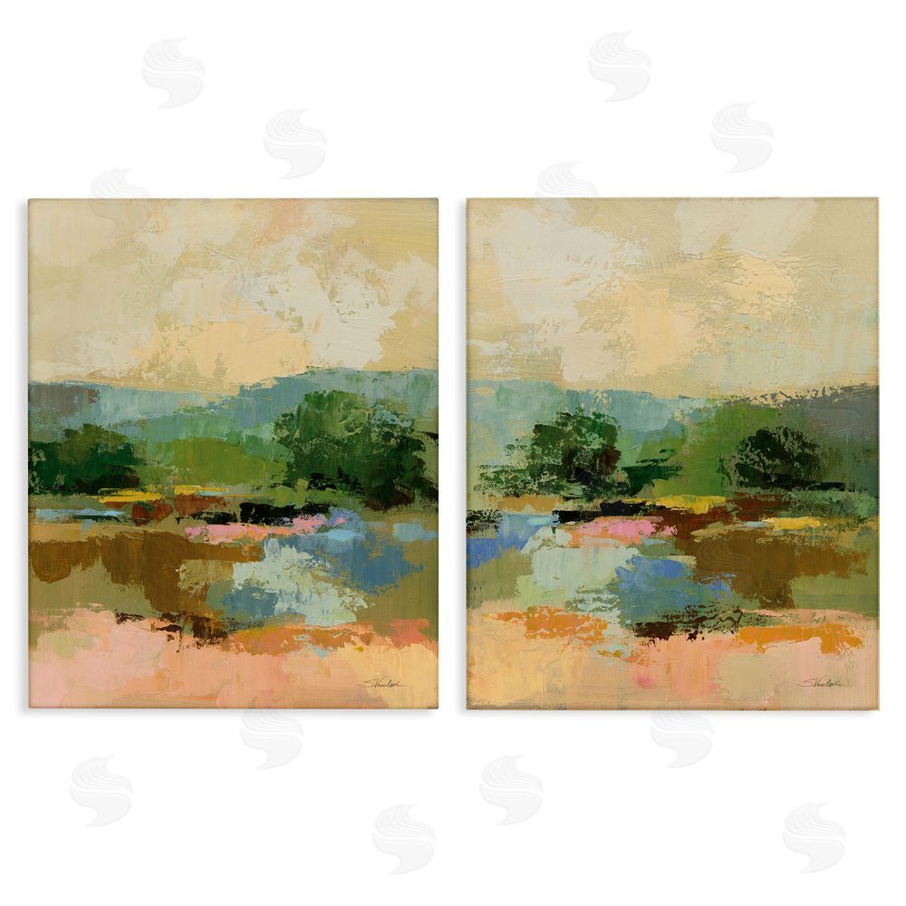 Silvia Vassileva Across the River Landscape Canvas Wall Art Print