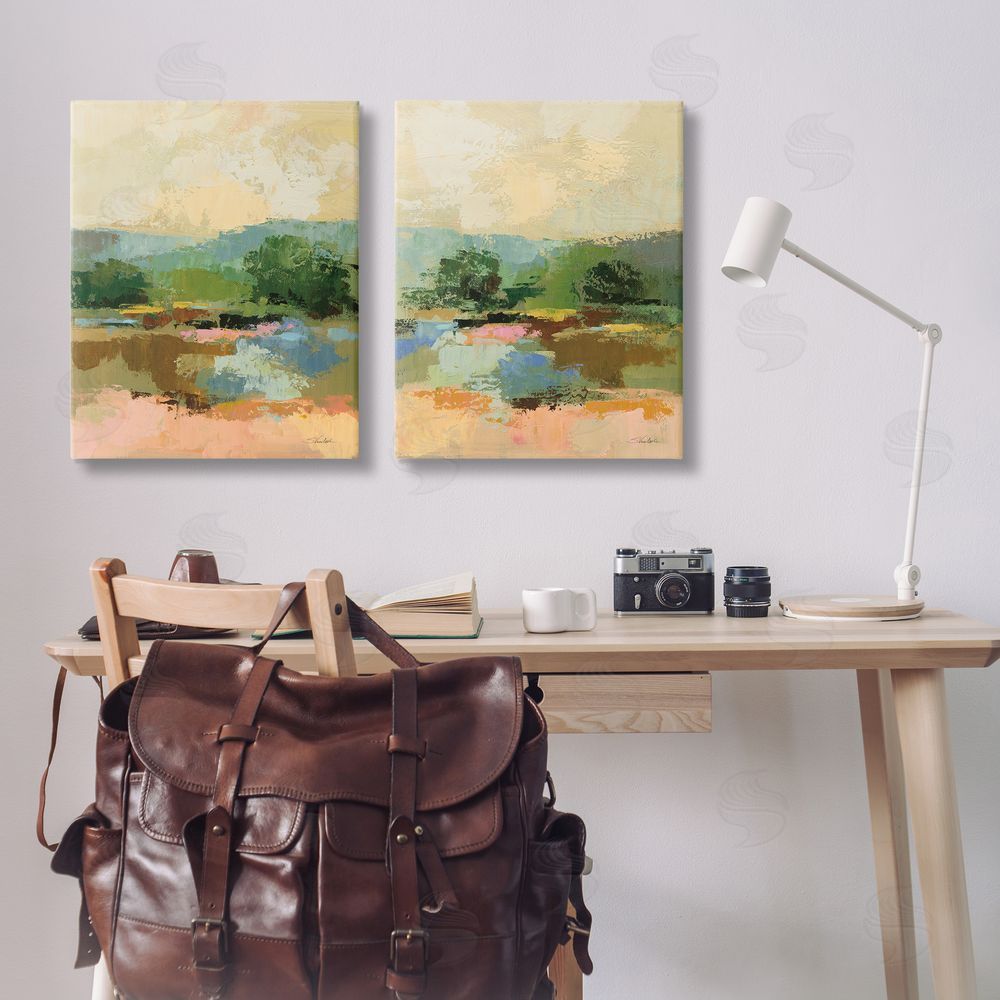 Silvia Vassileva Across the River Landscape Canvas Wall Art Print in Room