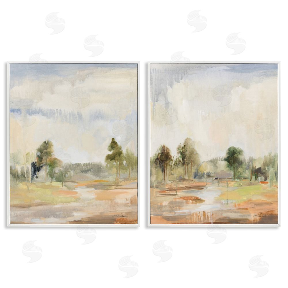 Silvia Vassileva Summer Rainstorm in the Woods White Framed Giclee Wall Art Print