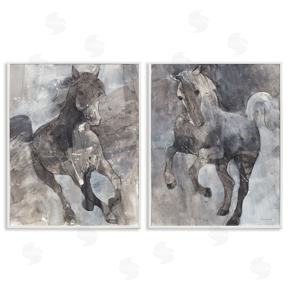 Albena Hristova Free Spirit Wind Dancer Horse  White Framed Giclee Wall Art Print