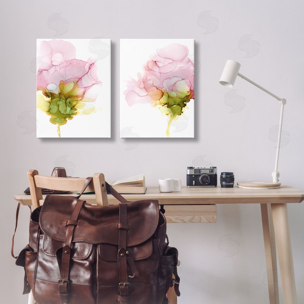 Jennifer Goldberger Blooming Pink Ink Blossom Canvas Wall Art Print in Room