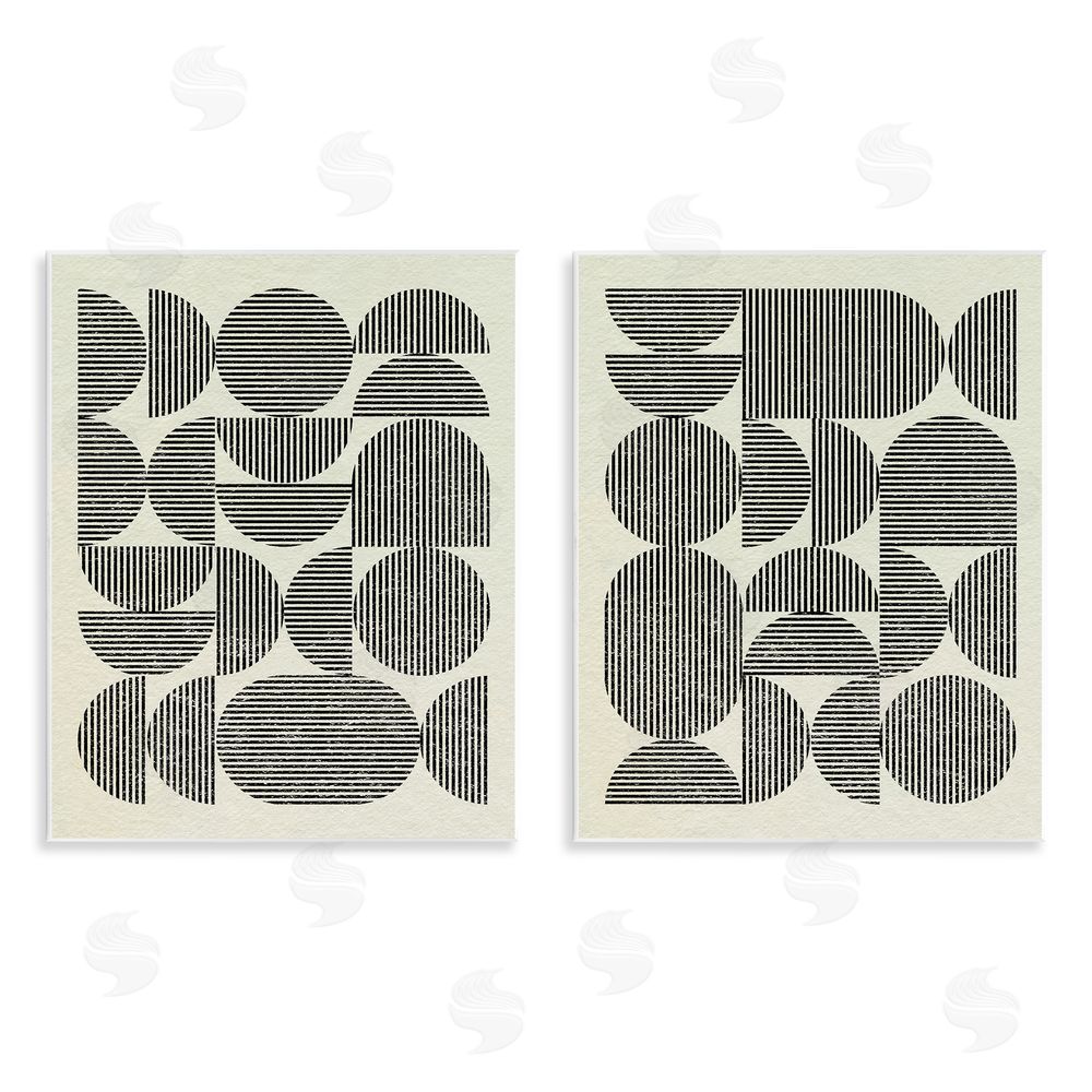 Victoria Barnes Minimalist Modern Geometric Wooden Wall Plaque Art Print