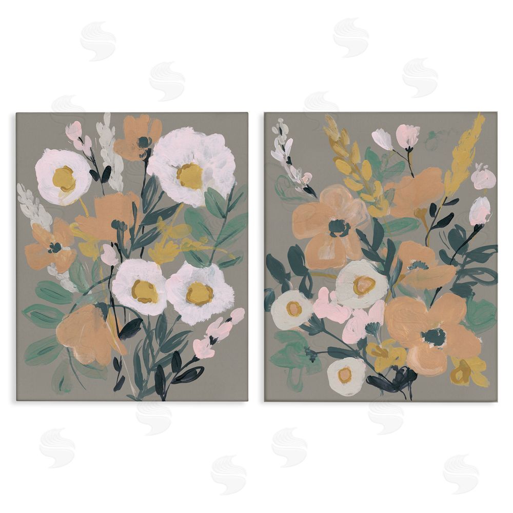 Jennifer Goldberger Cheery Floral Bouquet  Canvas Wall Art Print