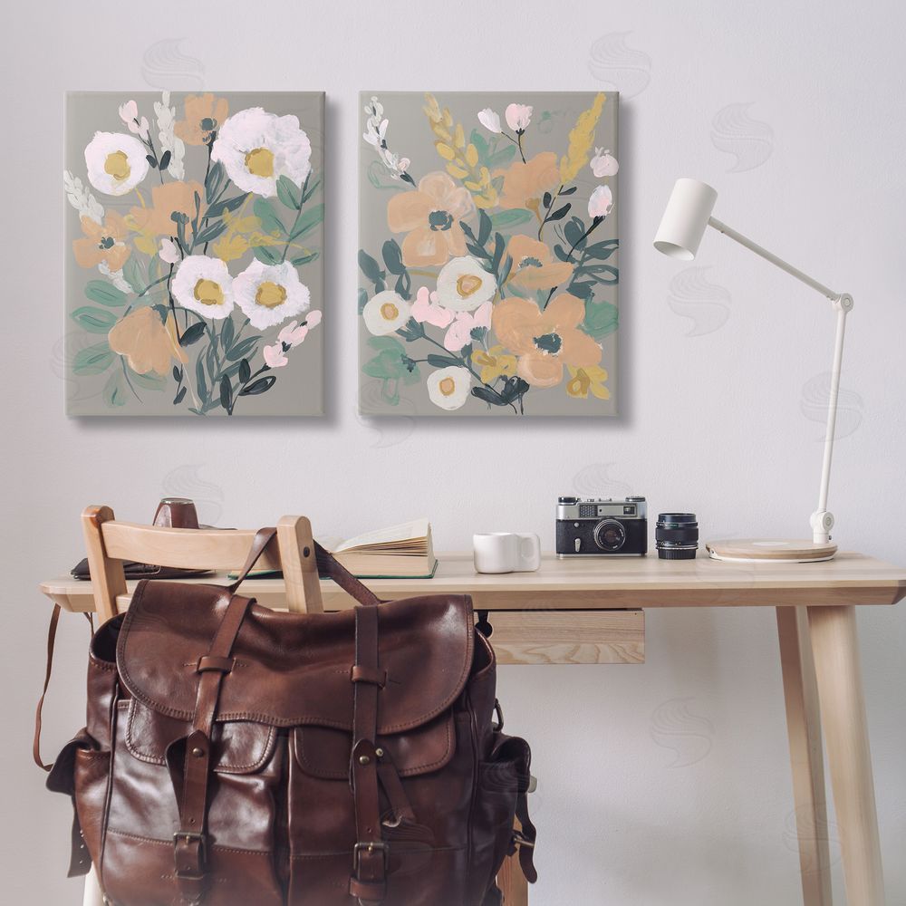 Jennifer Goldberger Cheery Floral Bouquet  Canvas Wall Art Print in Room