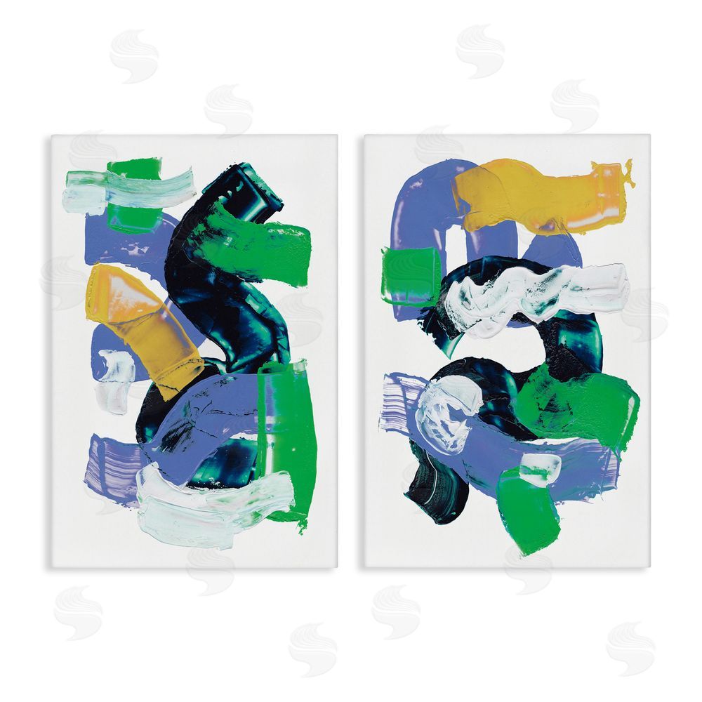 Melissa Wang Vibrant Abstract Tubes  Canvas Wall Art Print