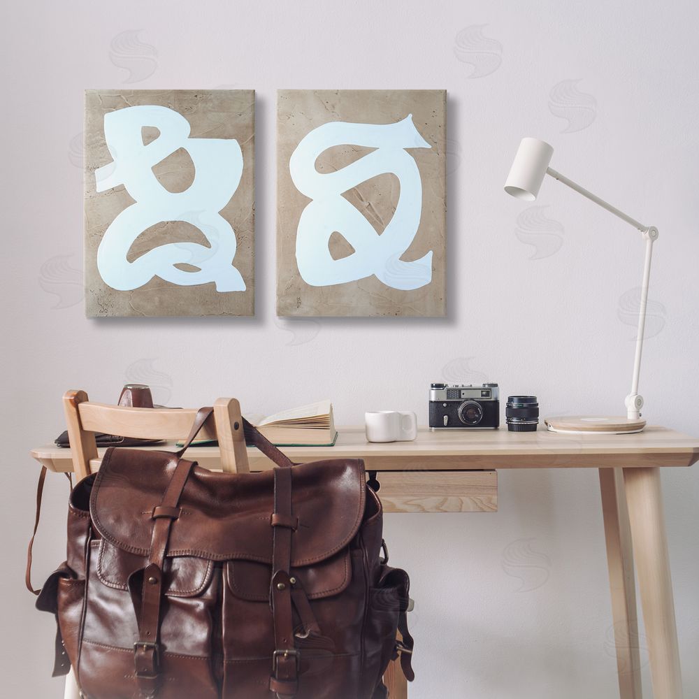 Vanna Lam Abstract Squiggle Line  Canvas Wall Art Print in Room