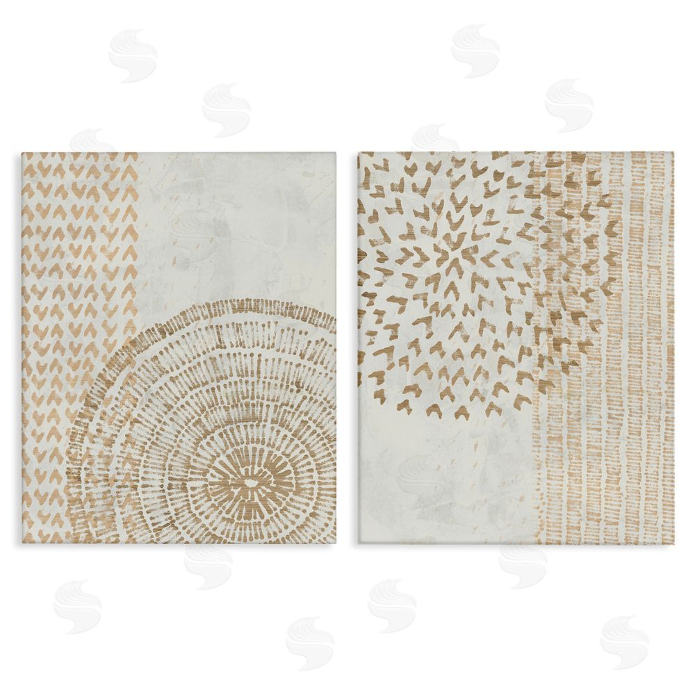 June Erica Vess Abstract Orbs and Stripes Canvas Wall Art Print