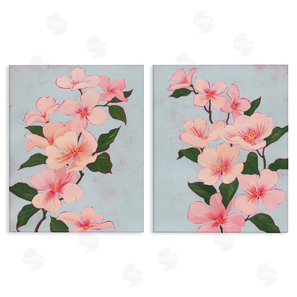 Grace Popp Pink Cherry Blossom Branch Canvas Wall Art Print