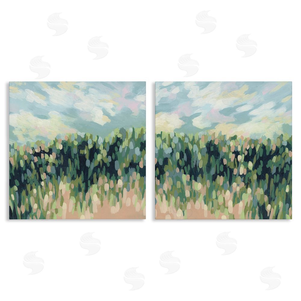 June Erica Vess Abstract Tall Wheat Grass Field  Canvas Wall Art Print