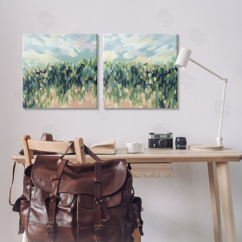 June Erica Vess Abstract Tall Wheat Grass Field  Canvas Wall Art Print in Room
