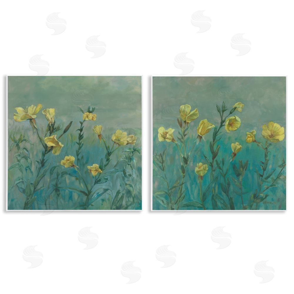 Graham Reynolds Evening Primrose Flower Unfurling Wooden Wall Plaque Art Print