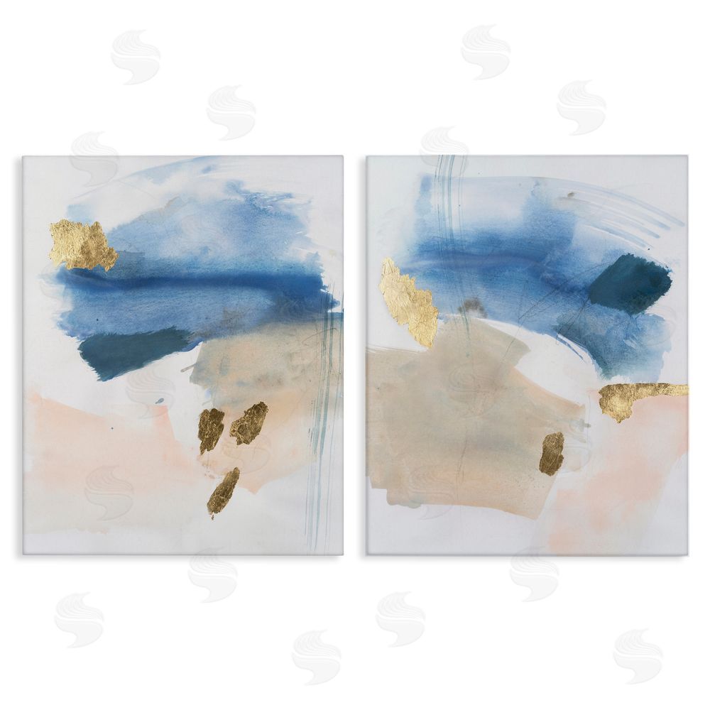 Victoria Barnes Beach Themed Abstraction Canvas Wall Art Print