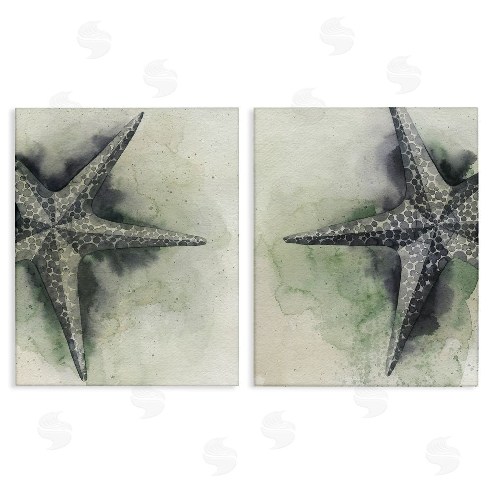 Grace Popp Detailed Starfish Sand Beach Canvas Wall Art Print
