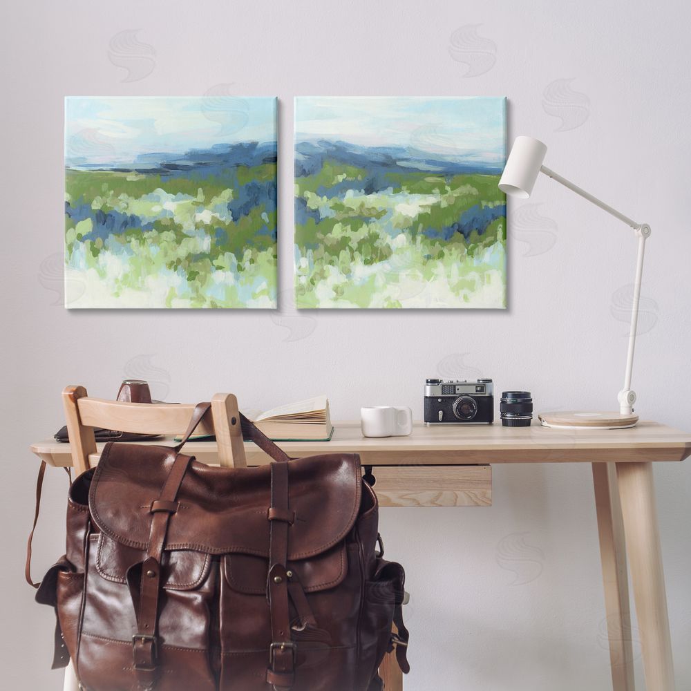 June Erica Vess Abstract Overgrown Field  Canvas Wall Art Print in Room