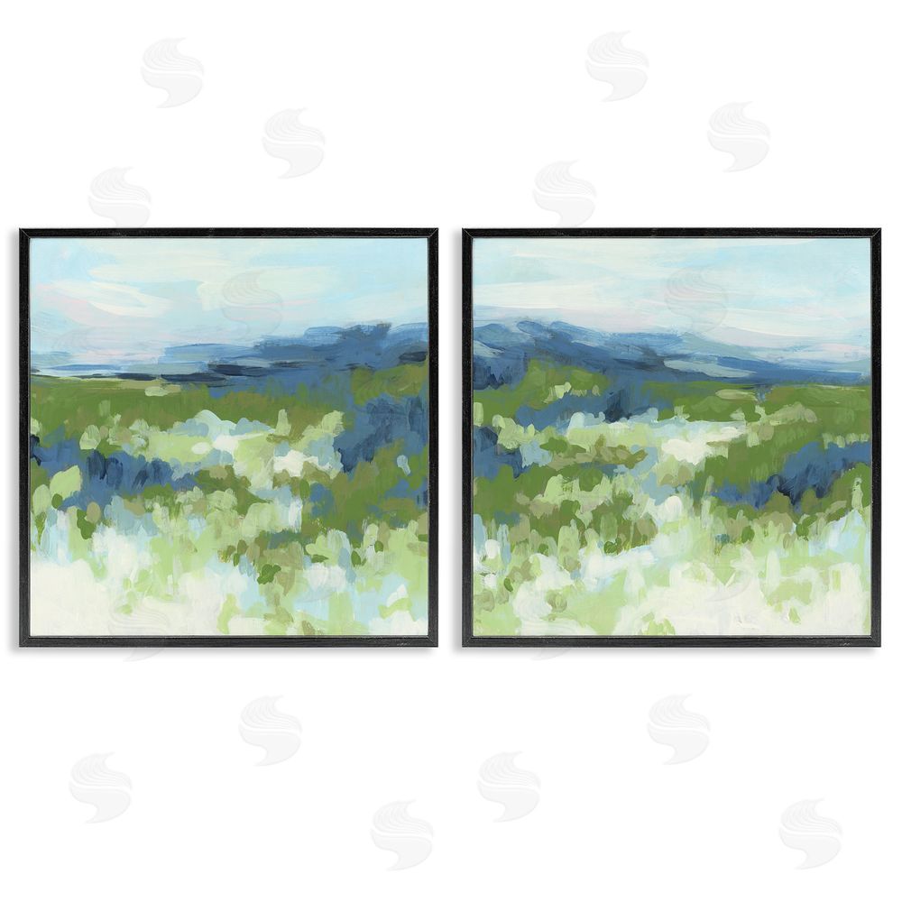 June Erica Vess Abstract Overgrown Field  Black Framed Giclee Wall Art Print