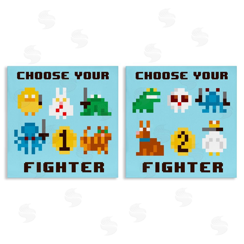 June Erica Vess Choose Your Fighter Game Canvas Wall Art Print