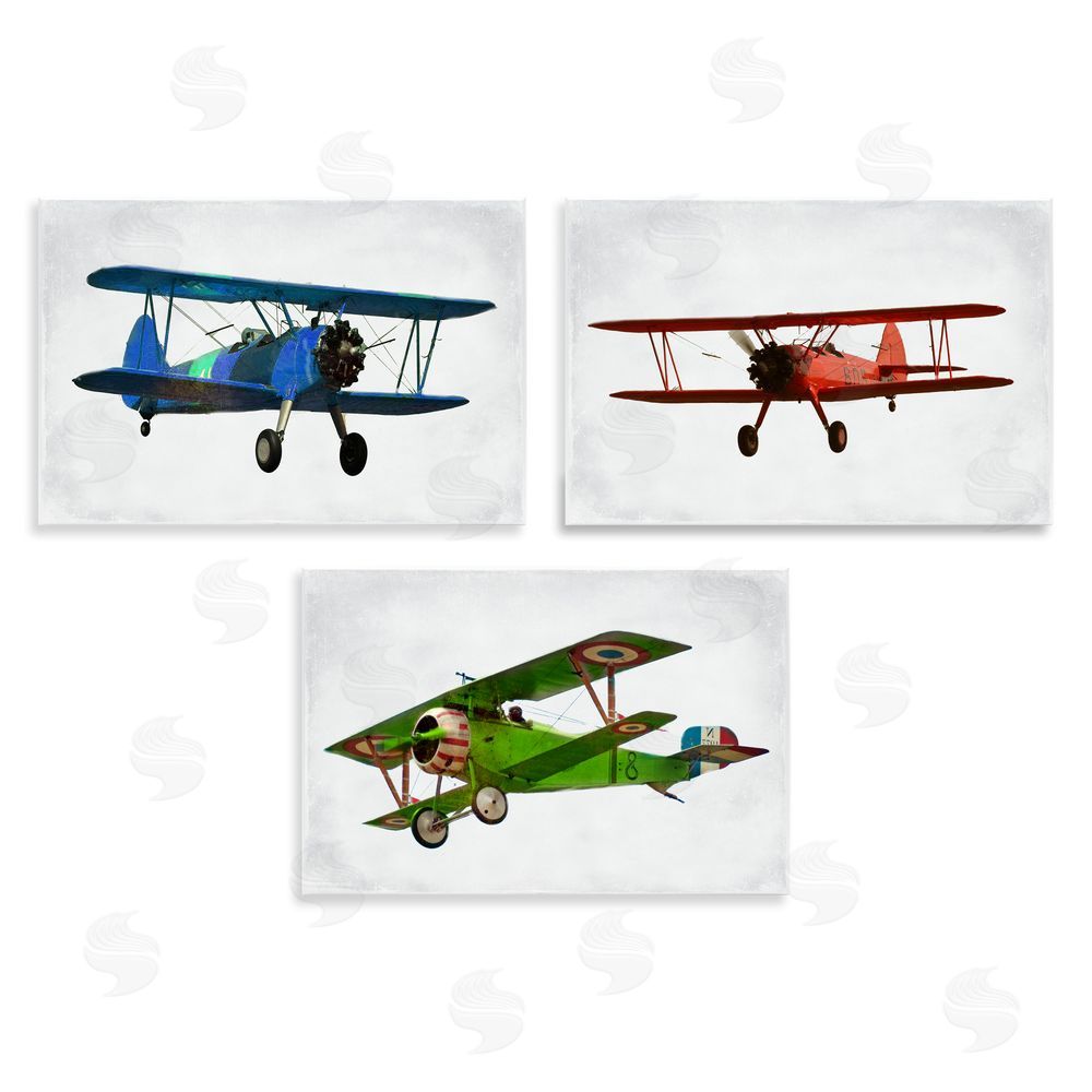 Ashley Calhoun Retro Planes Flight Aircraft Pilots Wooden Wall Plaque Art Print