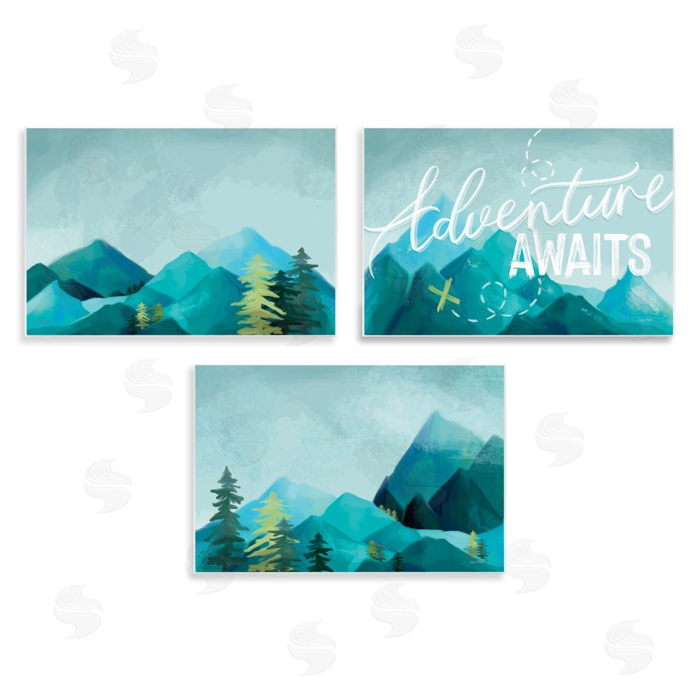 House Fenway Icy Panoramic Adventure Awaits Phrase Wooden Wall Plaque Art Print