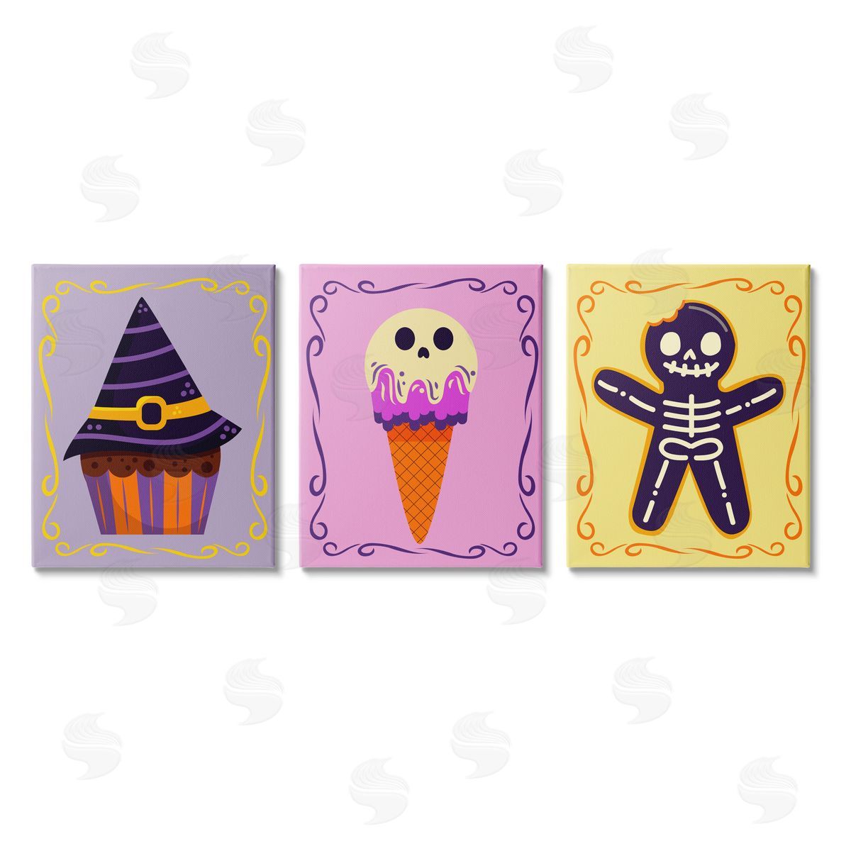 Stupell Studio Varied Halloween Desserts Canvas Wall Art Print