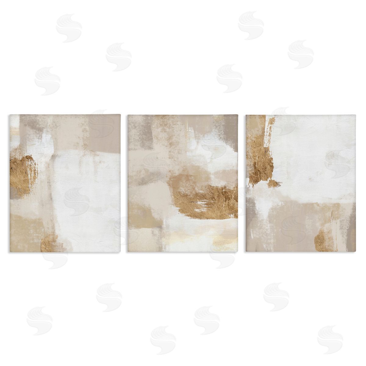Beige Modern Abstraction Canvas Wall Art, Home Decor by Ros Ruseva