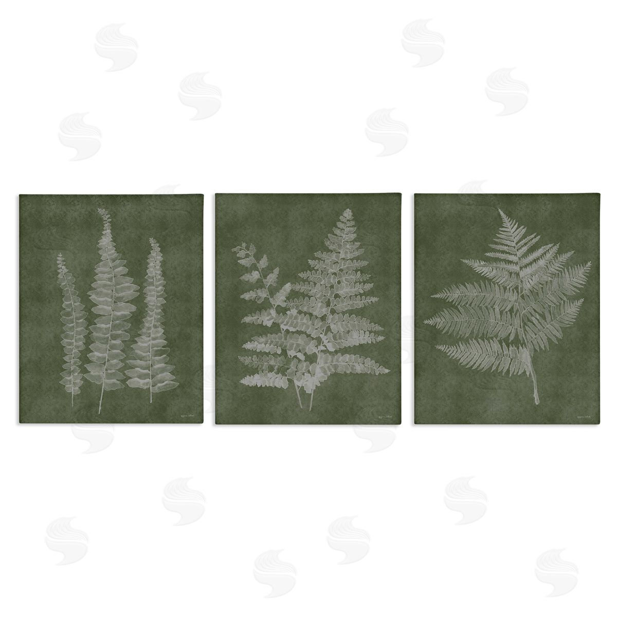 Annie LaPoint Vintage Fern Silhouettes Canvas Wall Art Print