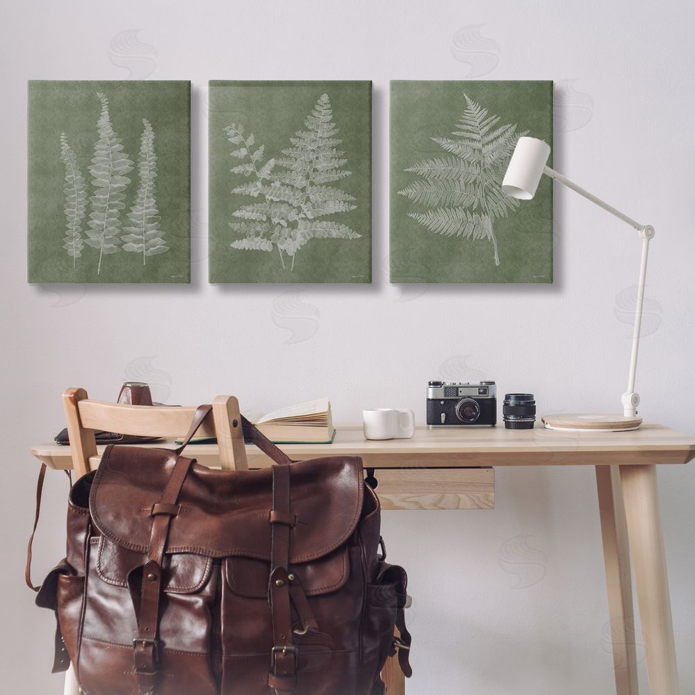 Annie LaPoint Vintage Fern Silhouettes Canvas Wall Art Print in Room