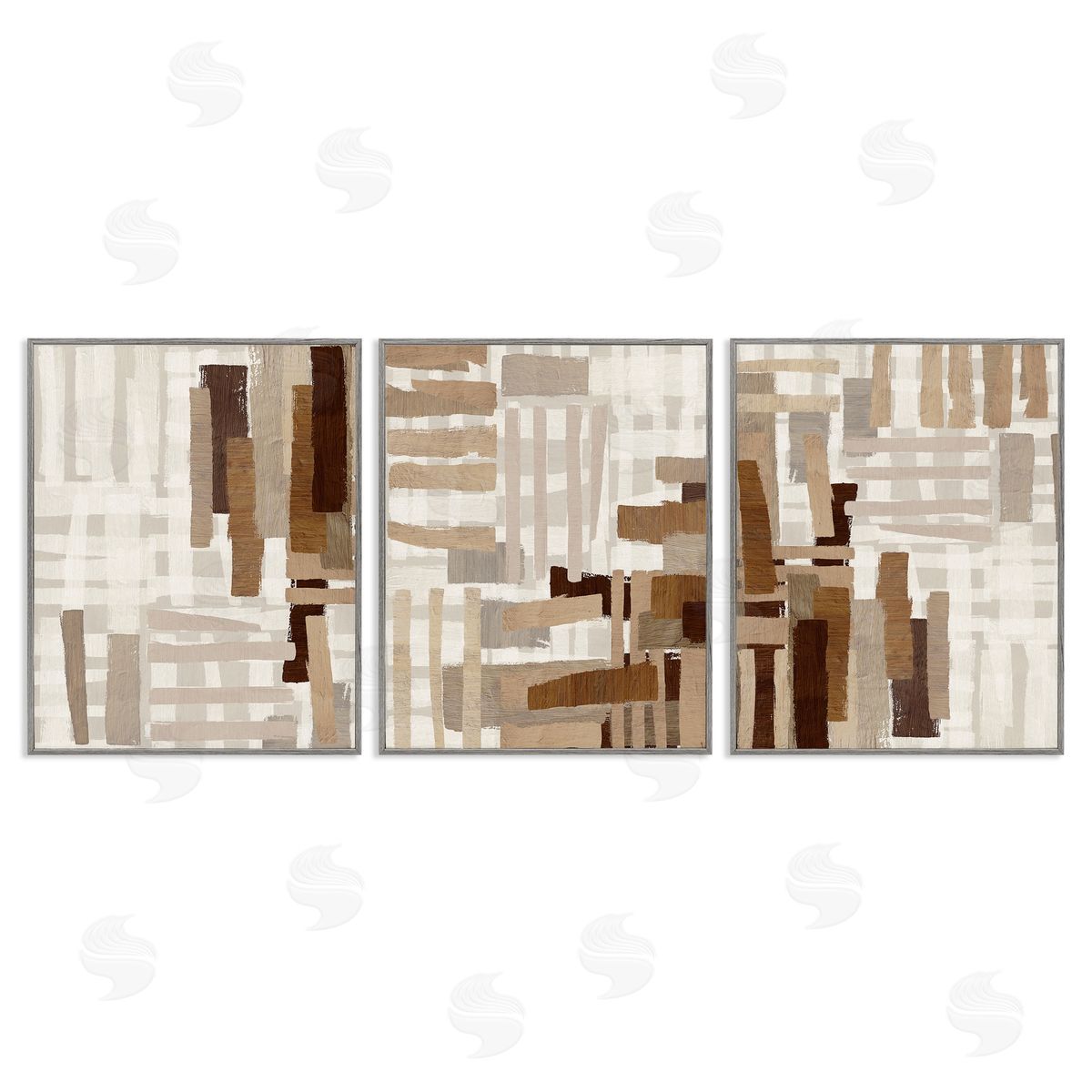 Amber Sterling Natural Hatched Patterns Gray Framed Giclee Wall Art Print
