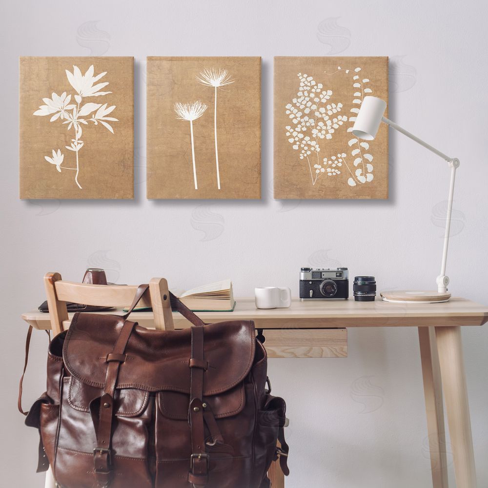 Graffitee Studios Nature Botanical Silhouettes Canvas Wall Art Print in Room