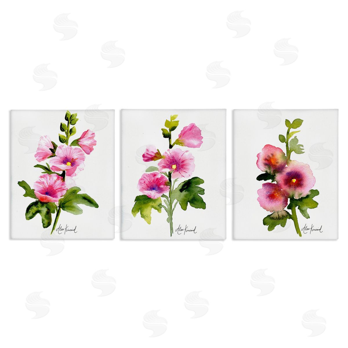 Alexandria Gilbert Kincaid Pink Flower Watercolors Canvas Wall Art Print
