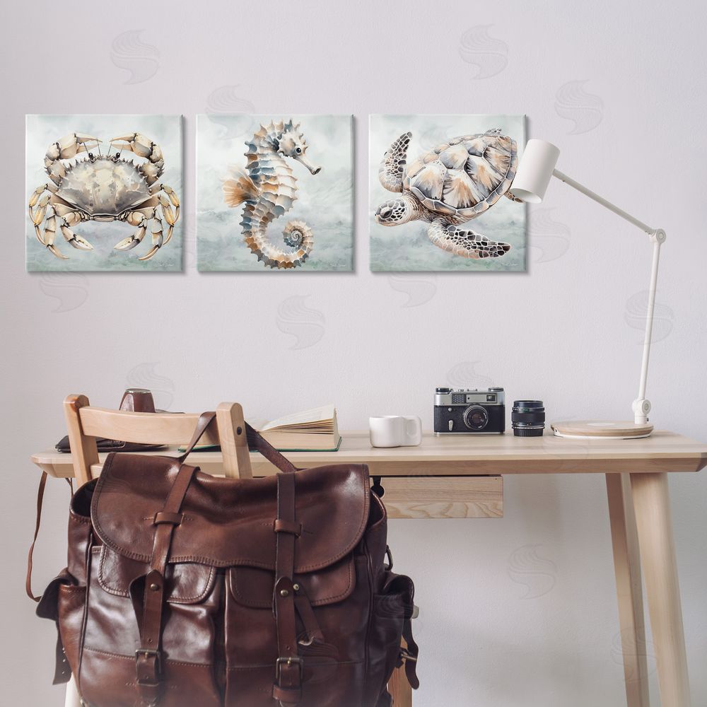 Nicole DeCamp Traditional Marine Life Canvas Wall Art Print in Room