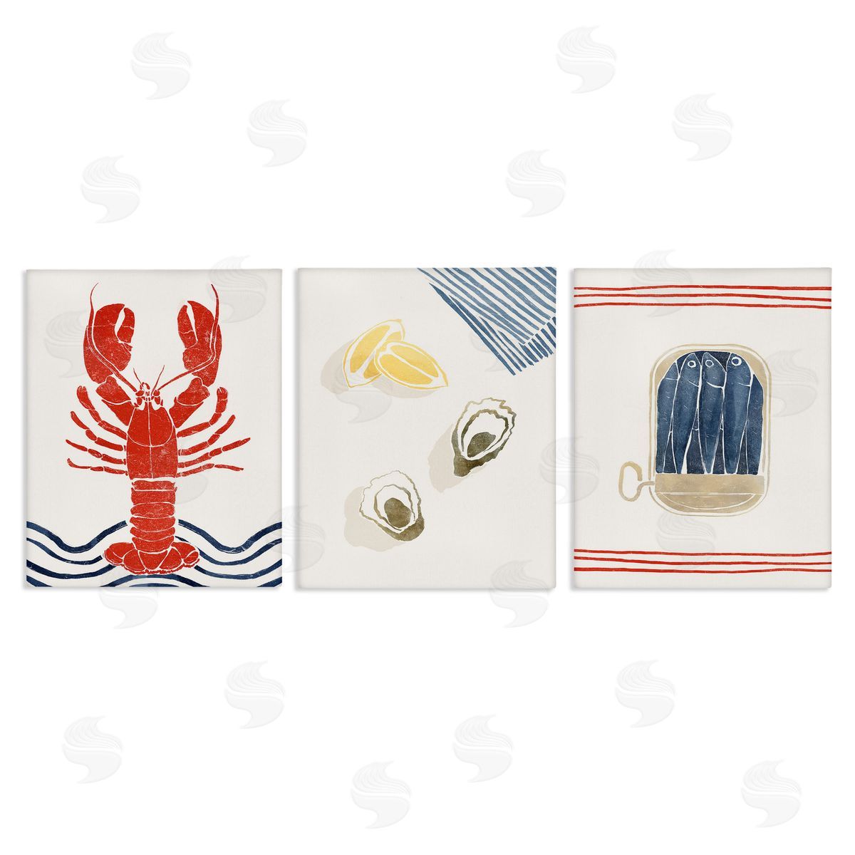 Yuyu Pont Abstract Ocean Life Canvas Wall Art Print