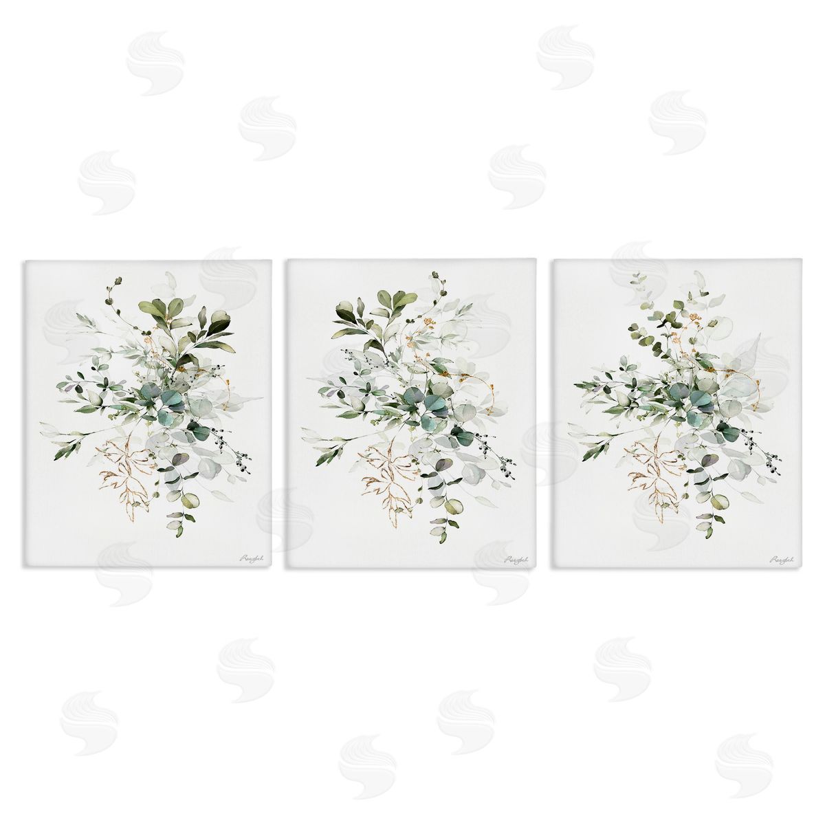 Roozbeh Herbal Botanicals Pattern Canvas Wall Art Print