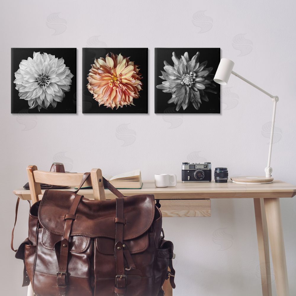 Debra Van Swearingen Detailed Dahlia Photography Canvas Wall Art Print in Room