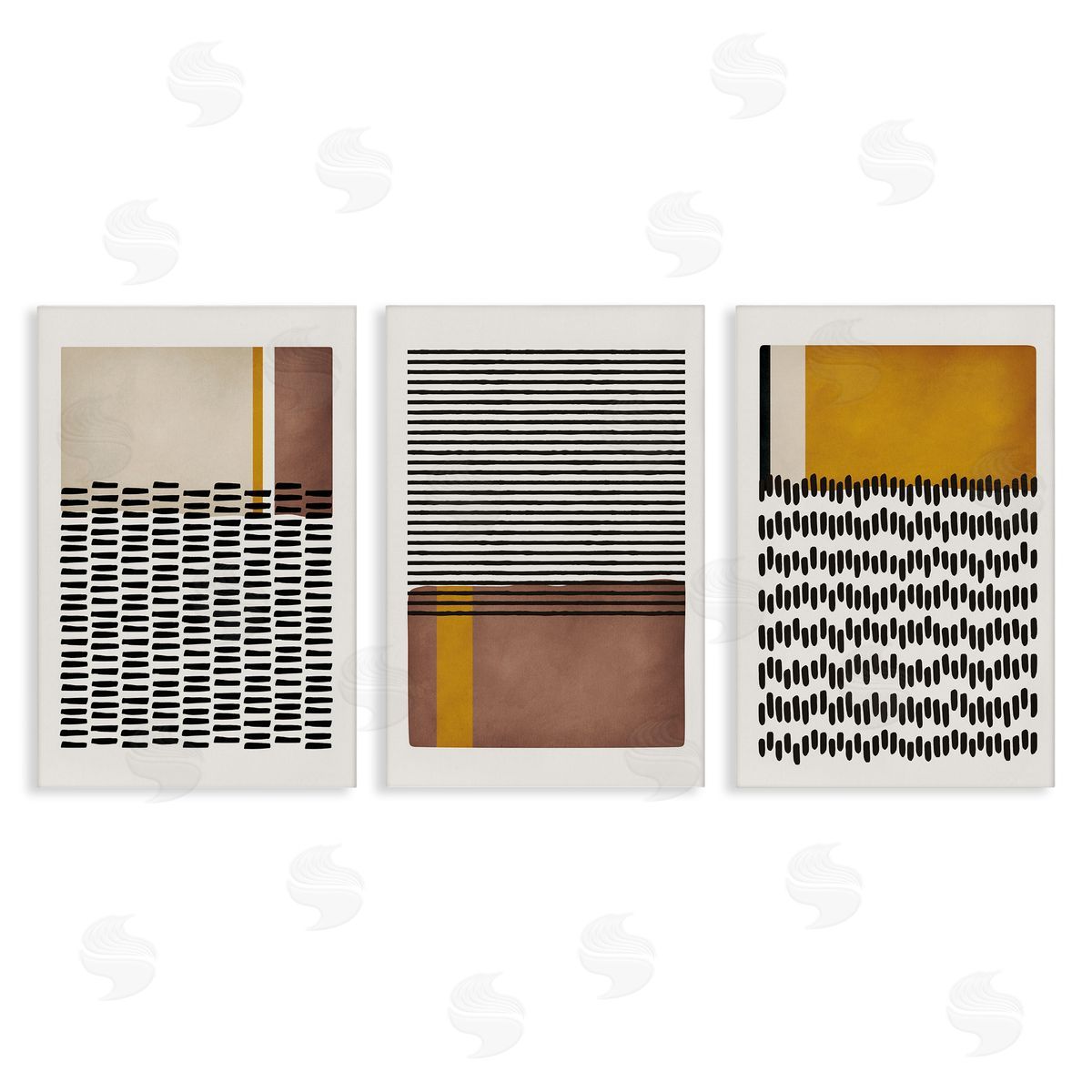 Natural Lines Pattern Abstract Canvas Wall Art, Home Decor by JJ Design House, LLC