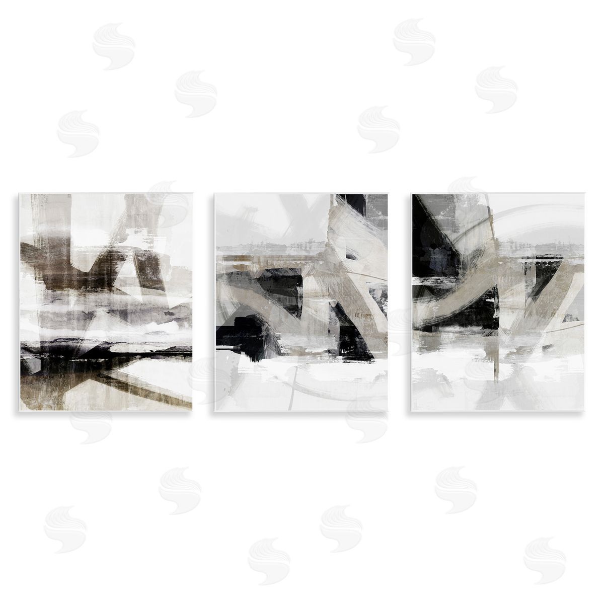 Industrial Streaked Composition Wood Plaque Wall Art, Home Decor by Nina Blue