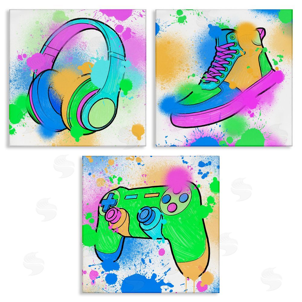 Marcus Prime Urban Gaming & Sneakers Canvas Wall Art Print