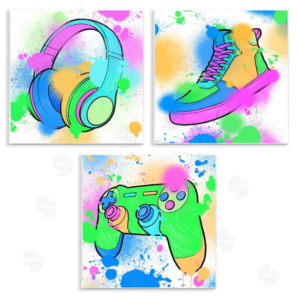 Marcus Prime Urban Gaming & Sneakers Wooden Wall Plaque Art Print