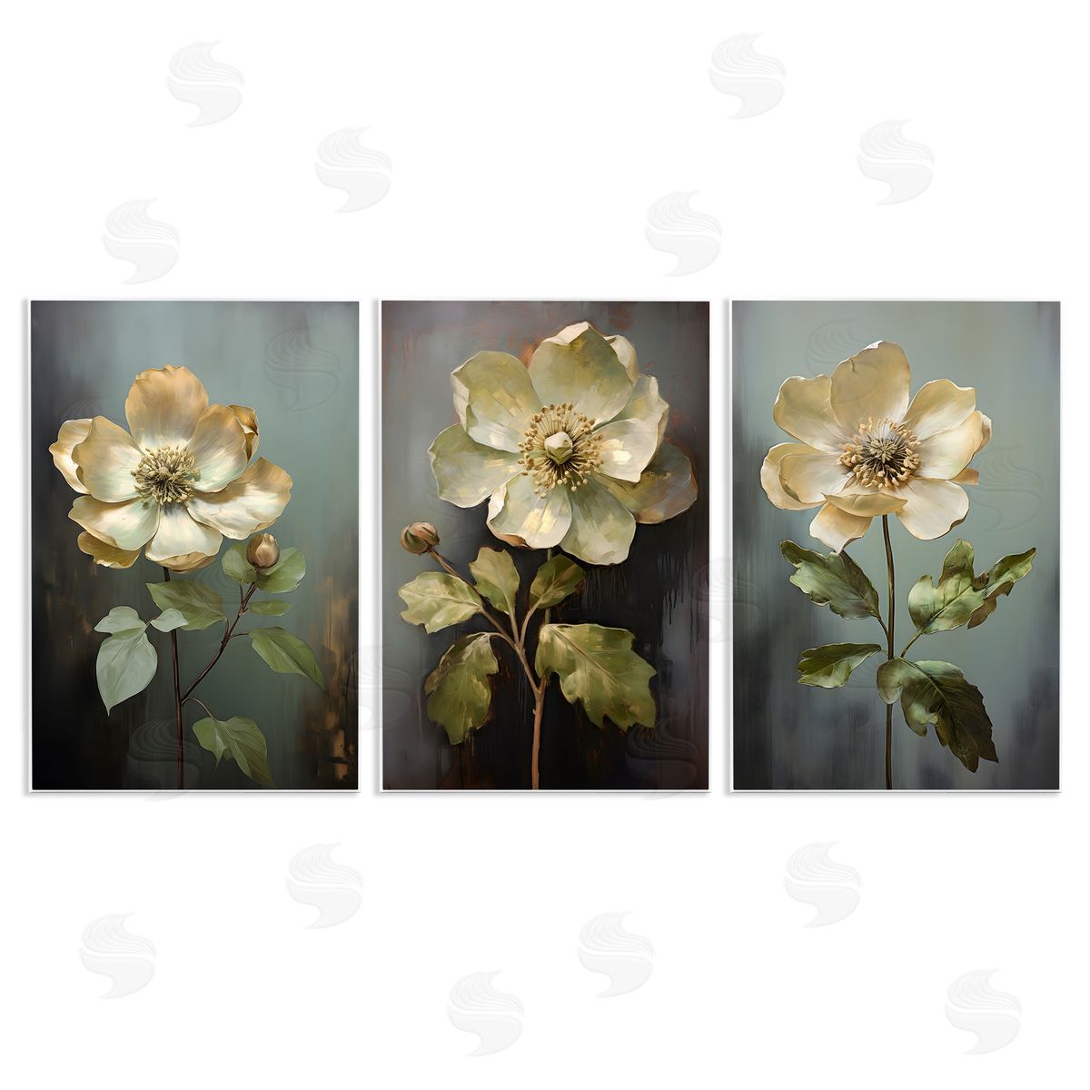 Detailed Magnolia Flowers Wood Plaque Wall Art, Home Decor by Petal Prints Design
