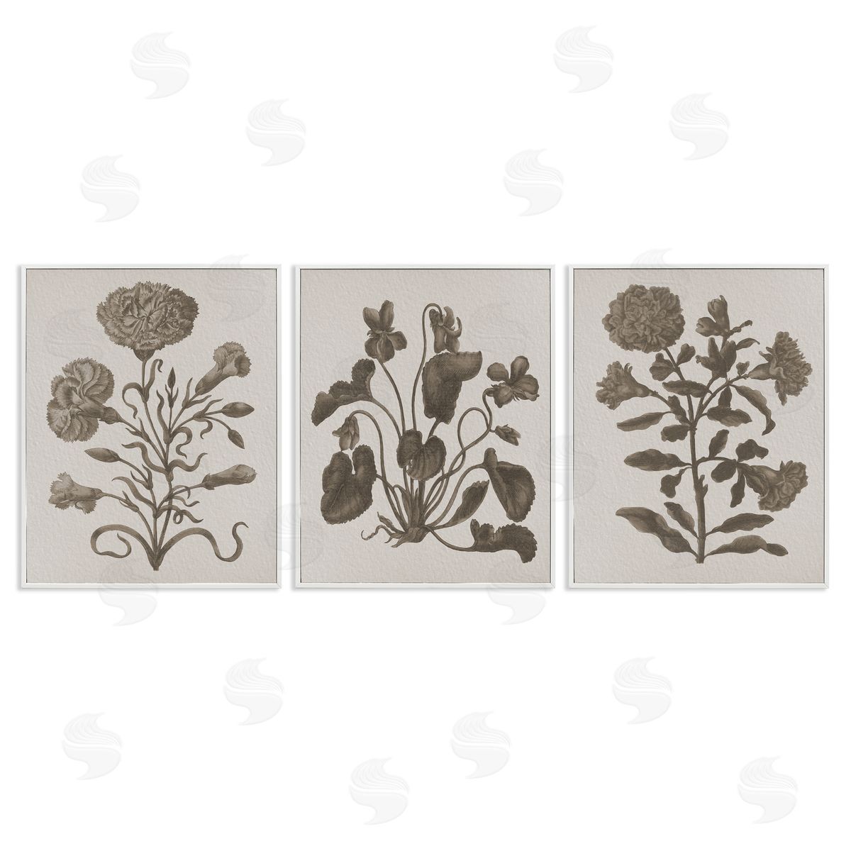 Vintage Country Botanicals White Frame Print Wall Art, Home Decor by Stupell Studio