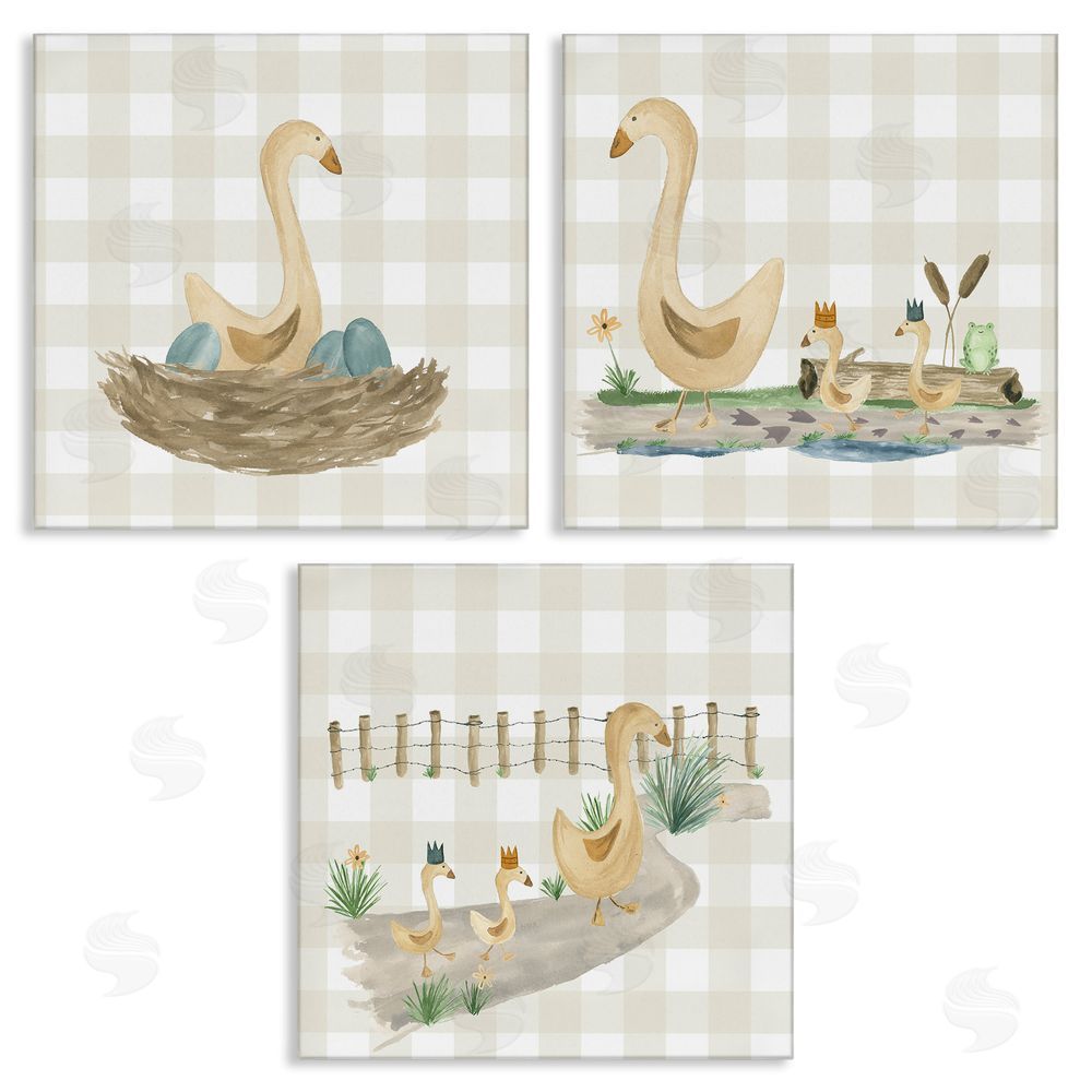 Lucille Price Mama Goose & Ducklings Canvas Wall Art Print