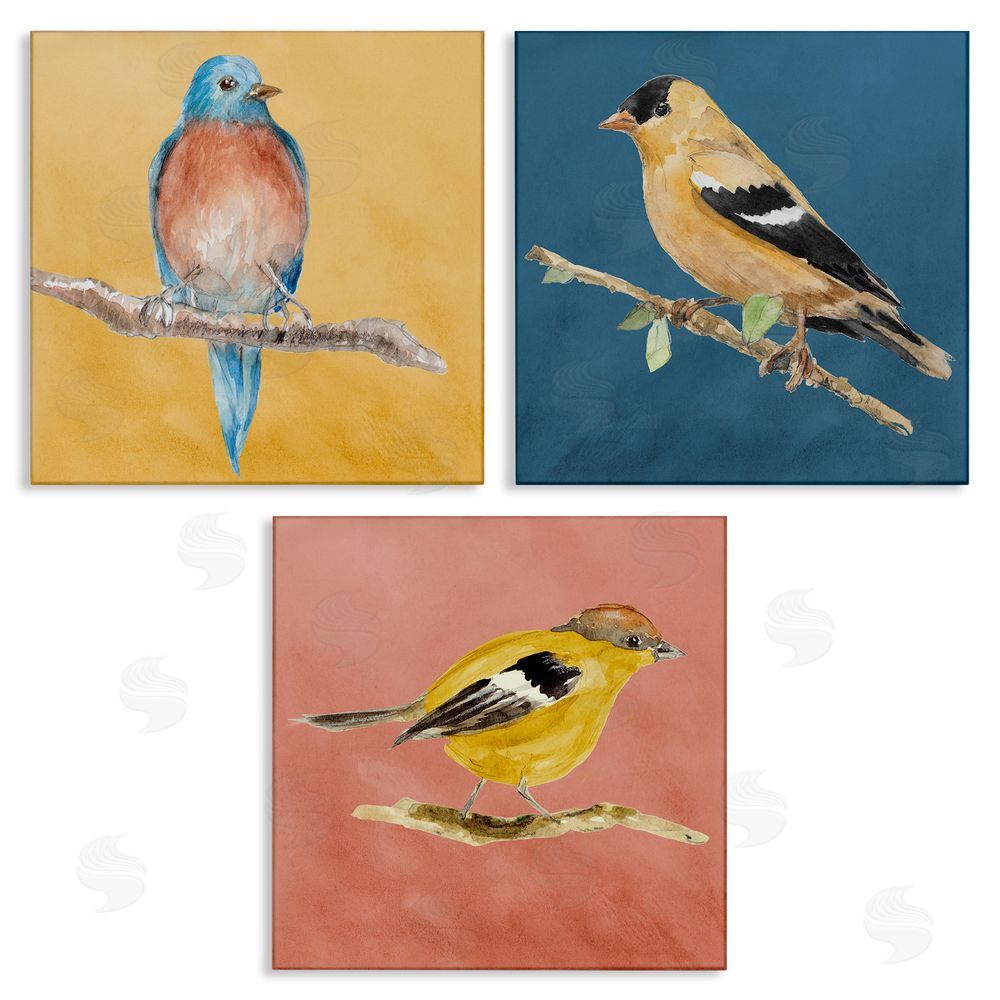 Lanie Loreth Brilliant Birds on Branches Canvas Wall Art Print