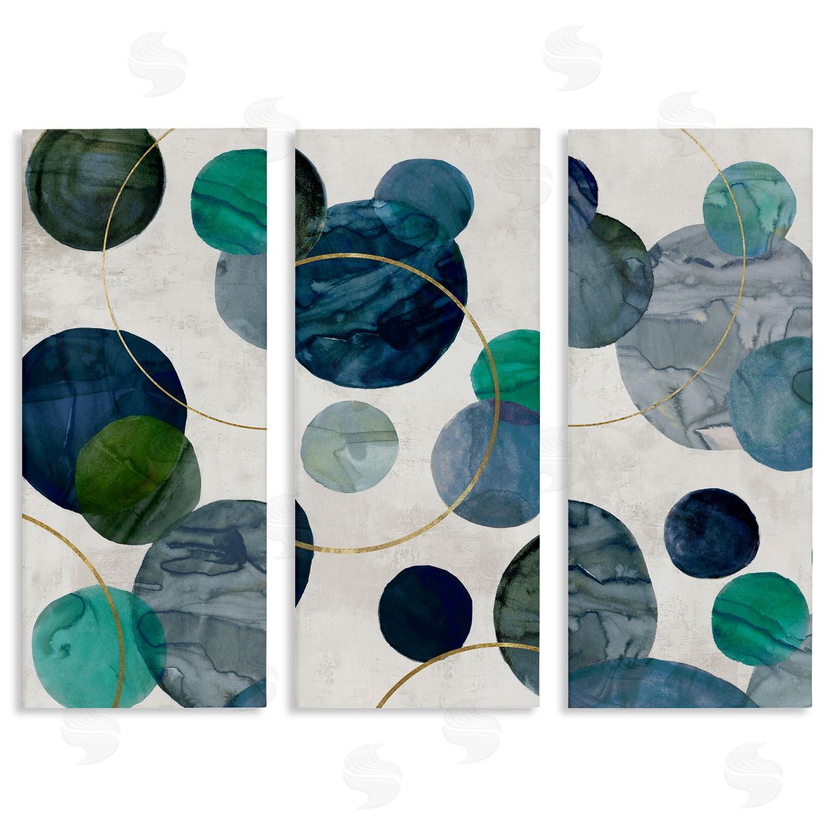 Jacob Q Planetary Circles Abstract Canvas Wall Art Print
